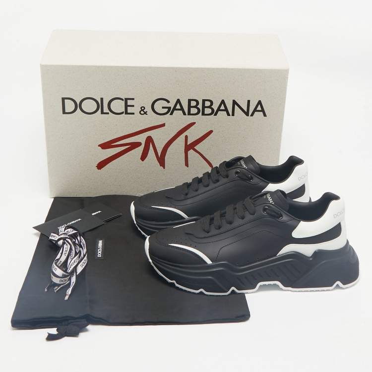 Pre Owned Dolce & Gabbana Black Leather Daymaster Sneakers Size 41
