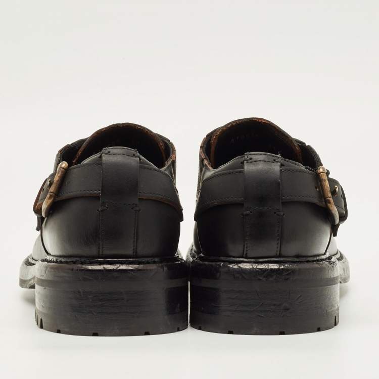 Pre Owned Dolce & Gabbana Bernini Size 45 Black Leather Derby