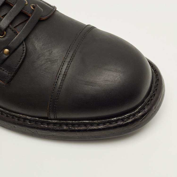 Pre Owned Dolce & Gabbana Bernini Size 45 Black Leather Derby