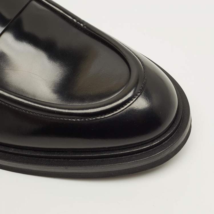 مملوكة مسبقًا حذاء لوفرز دولتشي آند غابانا جلد أسود مقاس 44.5