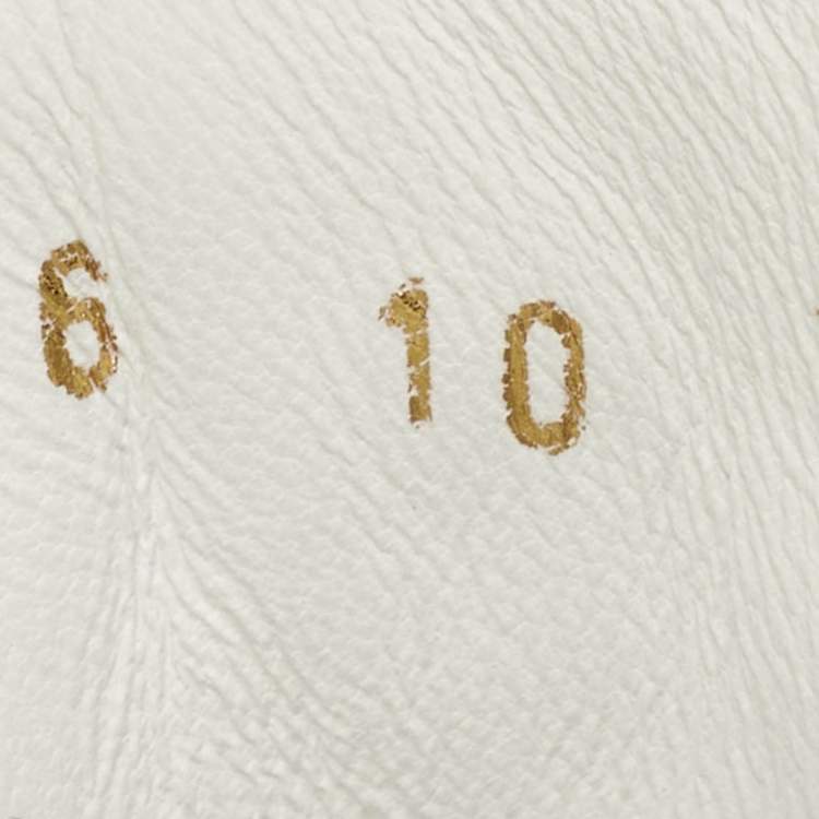 Pre Owned Dolce & Gabbana Portofino Size 44 White/Black Leather Crystal Embellished Lace Up Sneakers