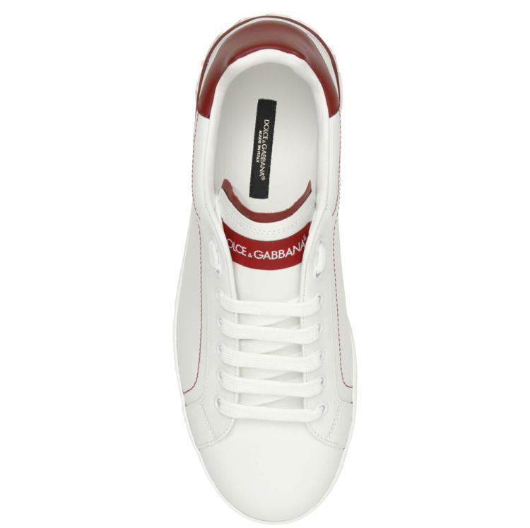 Pre Owned Dolce & Gabbana Brown/White Portofino Sneakers Size 40