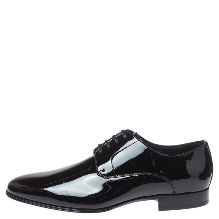 dolce and gabbana patent leather mens shoes