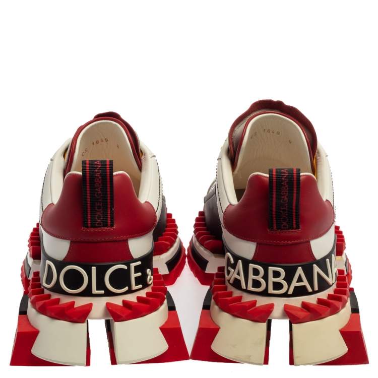 Pre Owned Dolce & Gabbana Multicolor Leather/Suede Super King Sneakers Size 42