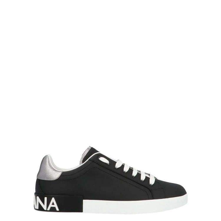 Pre Owned Dolce & Gabbana White/Black Portofino Sneakers Size EU 40.5