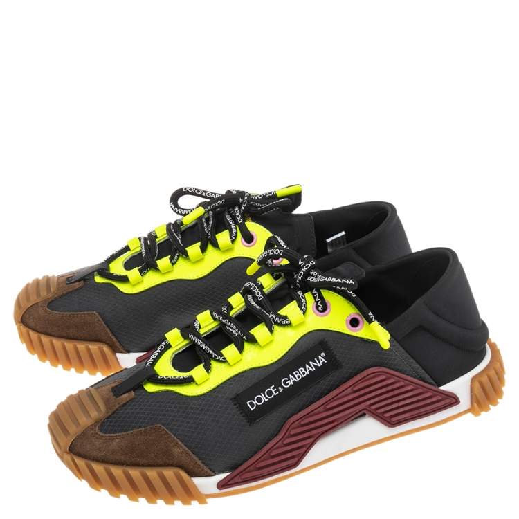 Pre Owned Dolce & Gabbana Multicolor Canvas And Fabric NS1 Slip on Sneakers Size  43.5