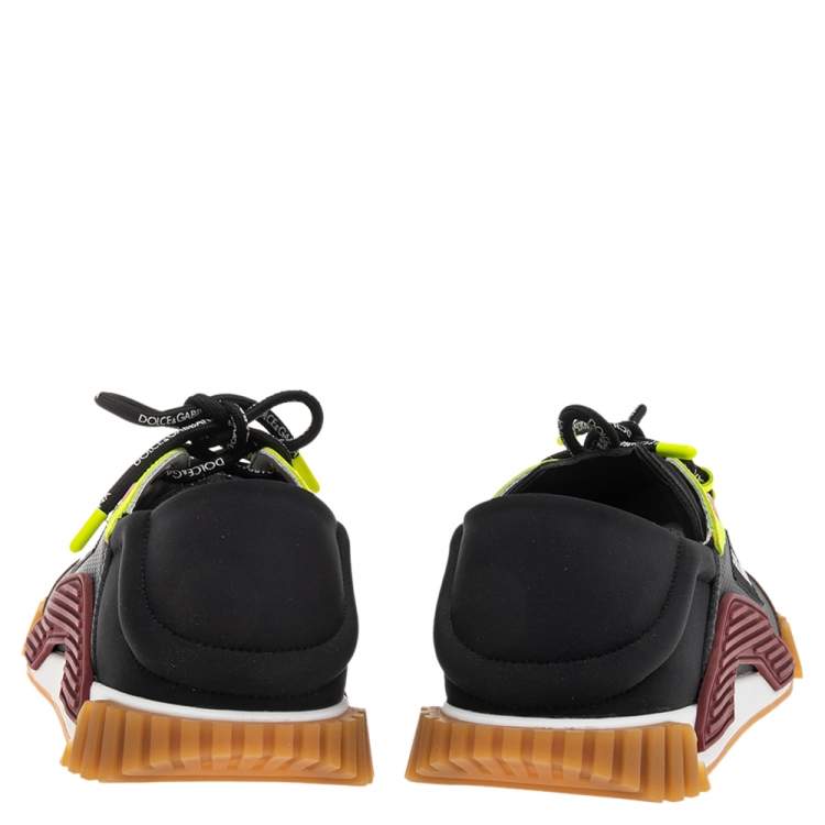 Pre Owned Dolce & Gabbana Multicolor Canvas And Fabric NS1 Slip on Sneakers Size  43.5