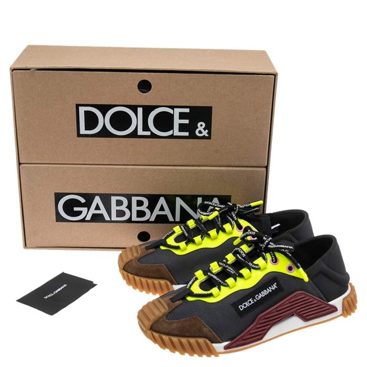 Pre Owned Dolce & Gabbana Multicolor Canvas And Fabric NS1 Slip on Sneakers Size  43.5