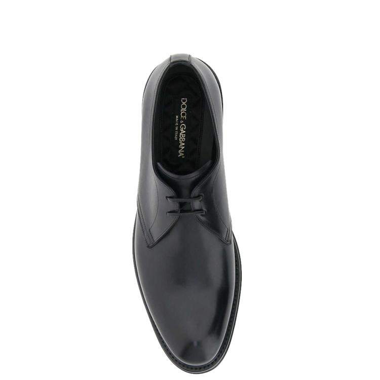Pre Owned Dolce & Gabbana Black Leather Lace-Up Shoes Size IT 43