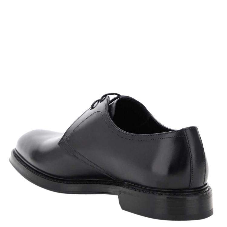 Pre Owned Dolce & Gabbana Black Leather Lace-Up Shoes Size IT 43