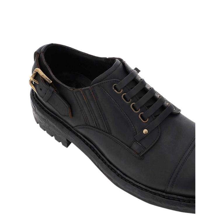 Pre Owned Dolce & Gabbana Black Cowhide Bernini Slip-On Shoes Size IT 41