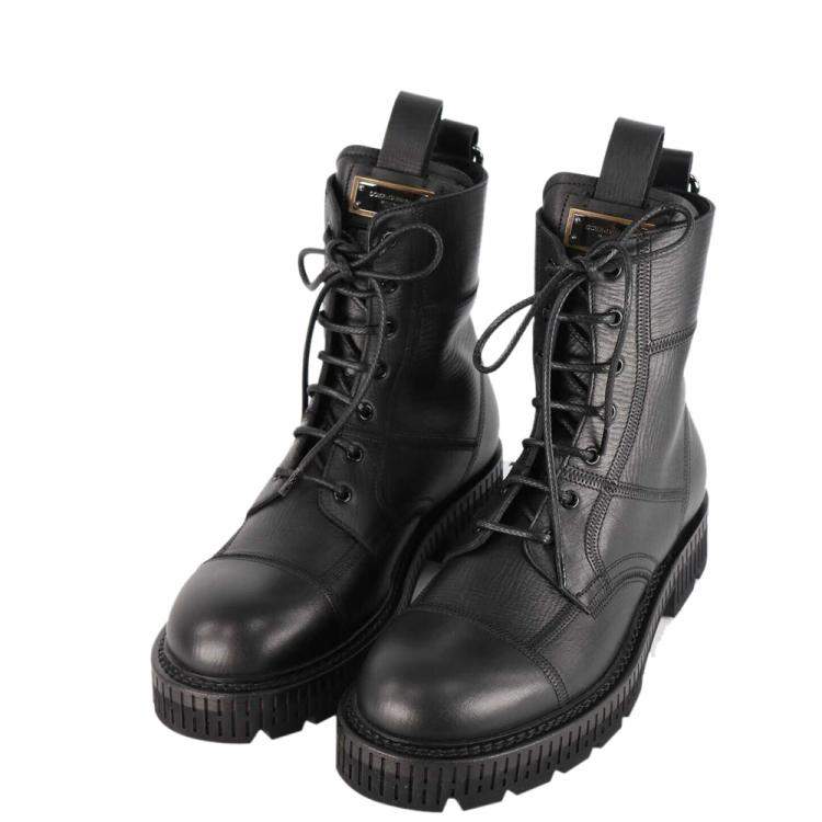 Dolce & Gabbana Black Bernini Combat Boots Size IT 41 Dolce & Gabbana | TLC