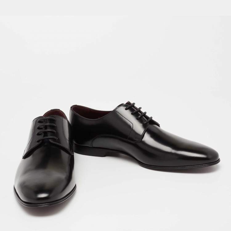 Pre Owned Dolce & Gabbana Black Patent Leather Lace-Up Derby Size 41