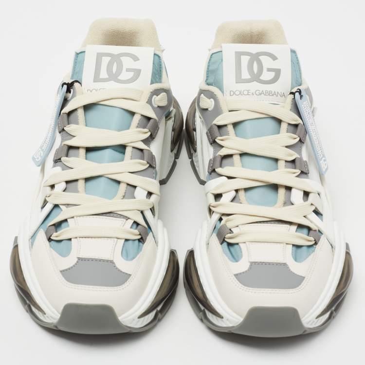 مملوكة مسبقًا Dolce & Gabbana Multicolor Leather And Nylon Lace Up Sneakers Size 43 