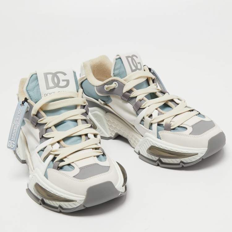 Pre Owned Dolce & Gabbana Multicolor  Leather And Nylon Airmaster Lace Up Sneakers Size 42