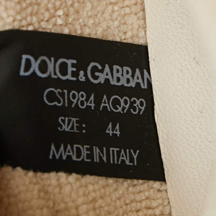 Pre Owned Dolce & Gabbana Multicolor Nylon and Leather Bassa Sneakers Size 44