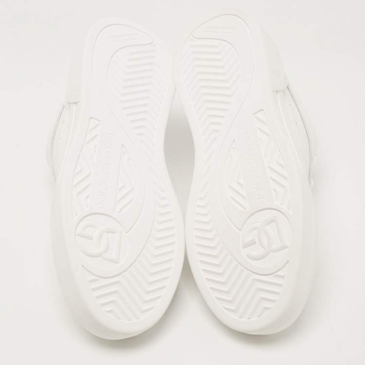 Pre Owned Dolce & Gabbana White Leather Roma Sneakers Size 41