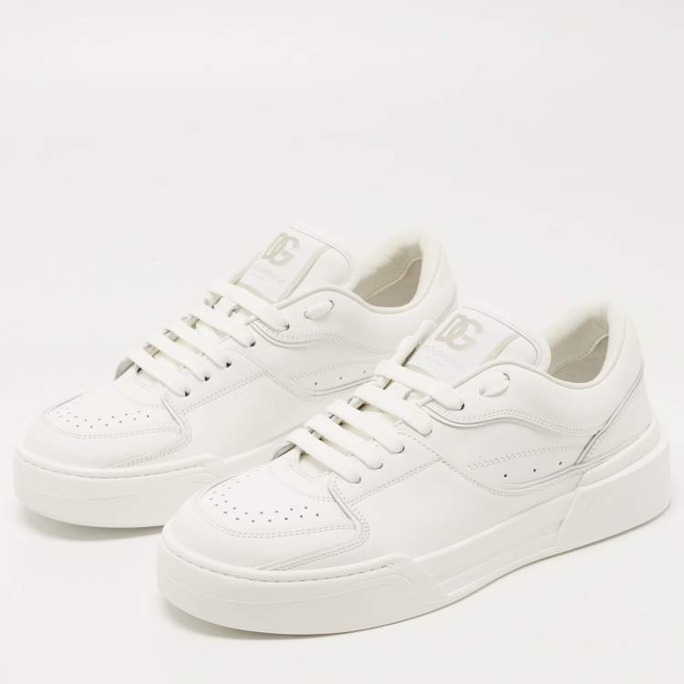 Pre Owned Dolce & Gabbana White Leather Roma Sneakers Size 41