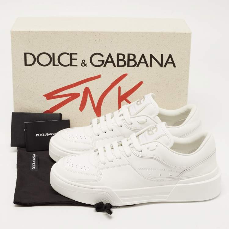 Pre Owned Dolce & Gabbana White Leather Roma Sneakers Size 41