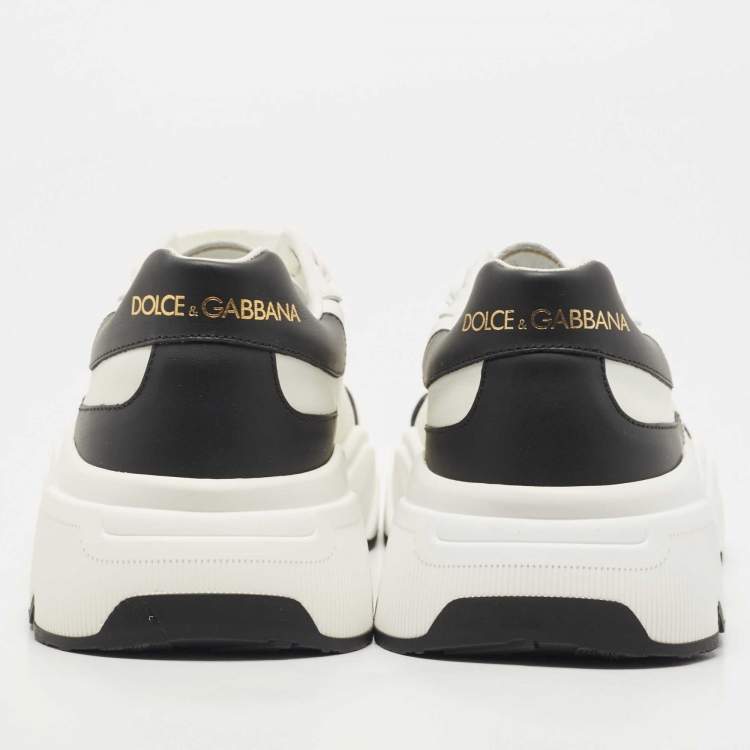 Pre Owned Dolce & Gabbana White Leather Miami Logo Low Top Sneakers Size 41