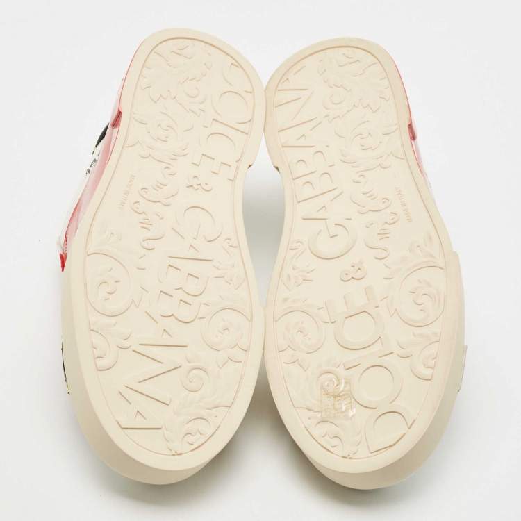 Pre Owned Dolce & Gabbana Multicolor Leather 1984 Milano Sneakers Size 42