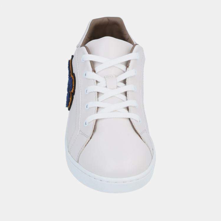 Pre Owned Dolce & Gabbana Leather Low Top Sneakers 33