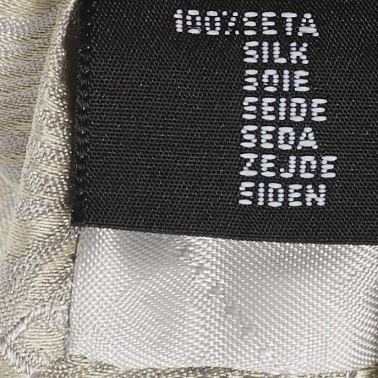 Pre Owned Dolce & Gabbana Grey Patterned Silk Tie 
