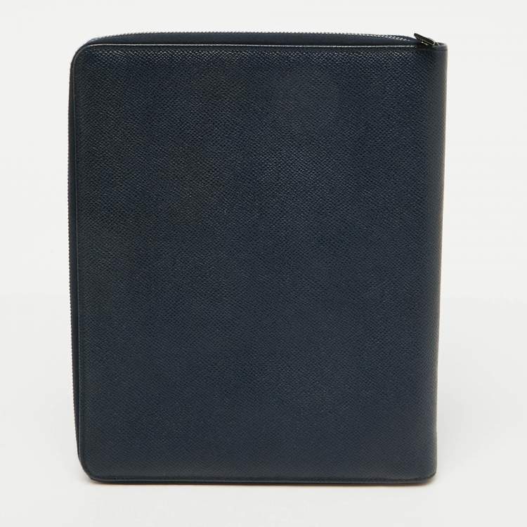 Pre Owned Dolce & Gabbana Navy Blue Leather Business Organizer