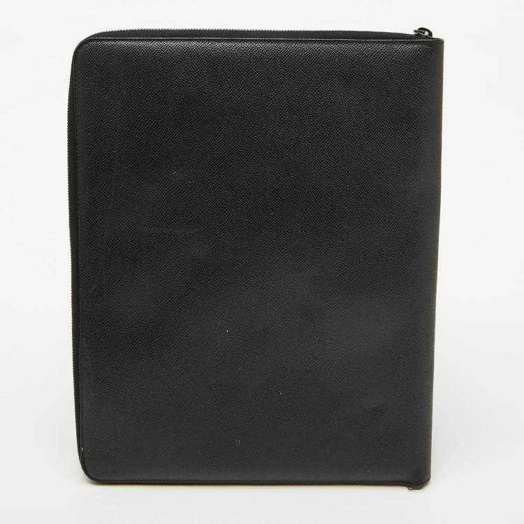 Pre Owned Dolce & Gabbana Black Leather Business Agenda Organizer