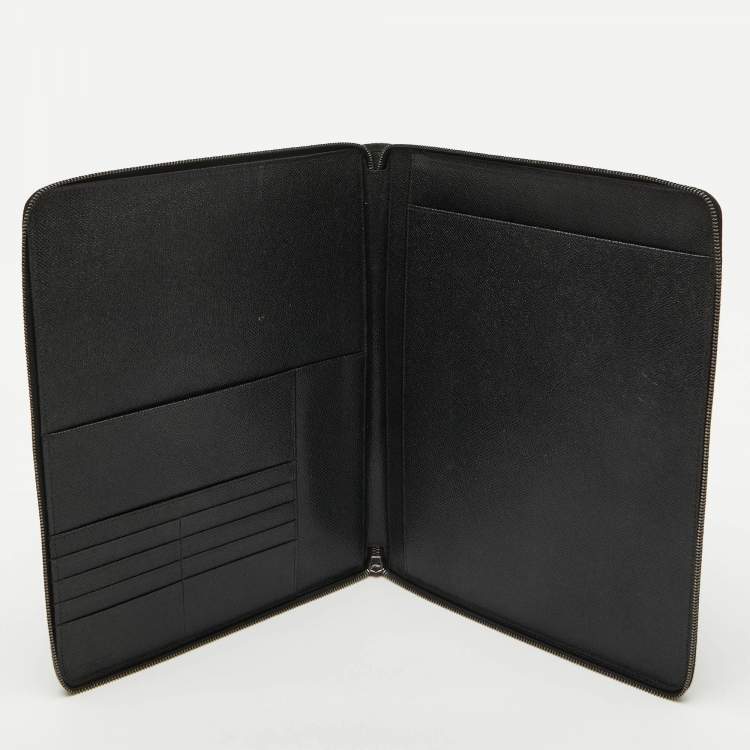 Pre Owned Dolce & Gabbana Black Leather Business Agenda Organizer