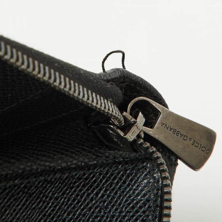 Pre Owned Dolce & Gabbana Black Leather Business Agenda Organizer
