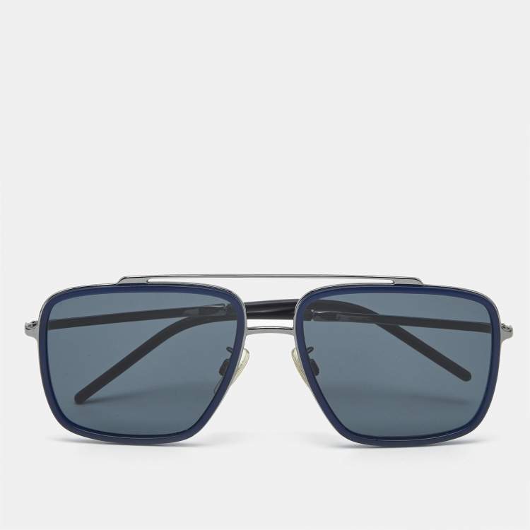 Pre Owned Dolce & Gabbana Blue/Black DG2220 Square Sunglasses