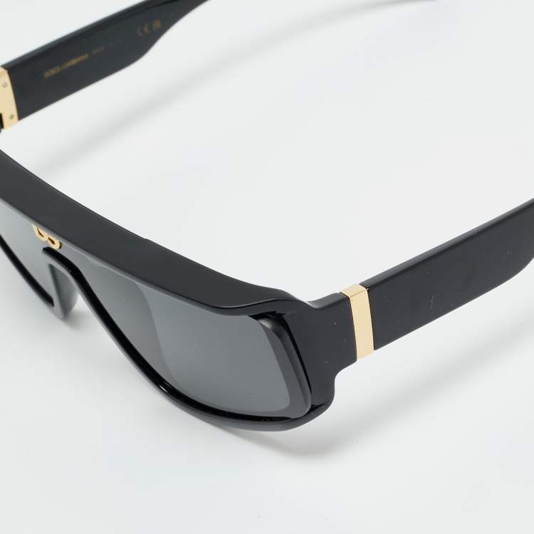 Pre Owned نظارة شمسية دولتشي أند غابانا شيلد DG6177 سوداء