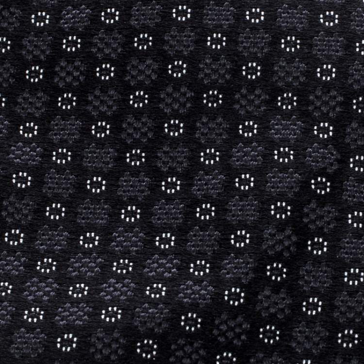 Pre Owned Dolce & Gabbana Black Patterned Silk Jacquard Traditional Tie