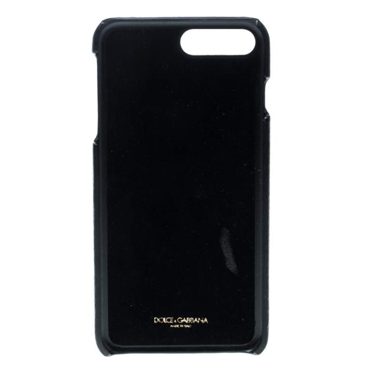 Pre Owned Dolce & Gabbana Black Leather Musical IPhone 7 Plus Case