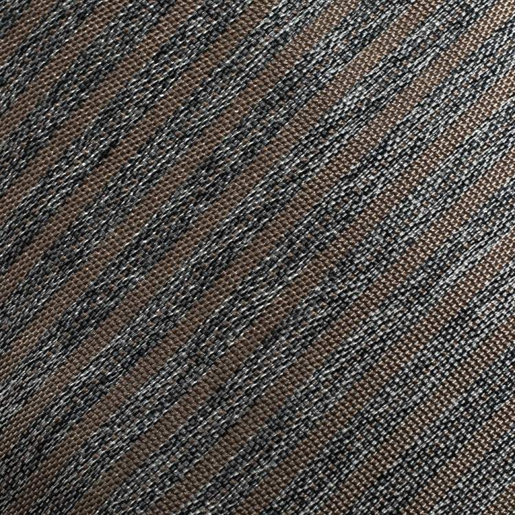 Pre Owned Dolce & Gabbana Grey Diagonal Striped Skinny Silk Tie