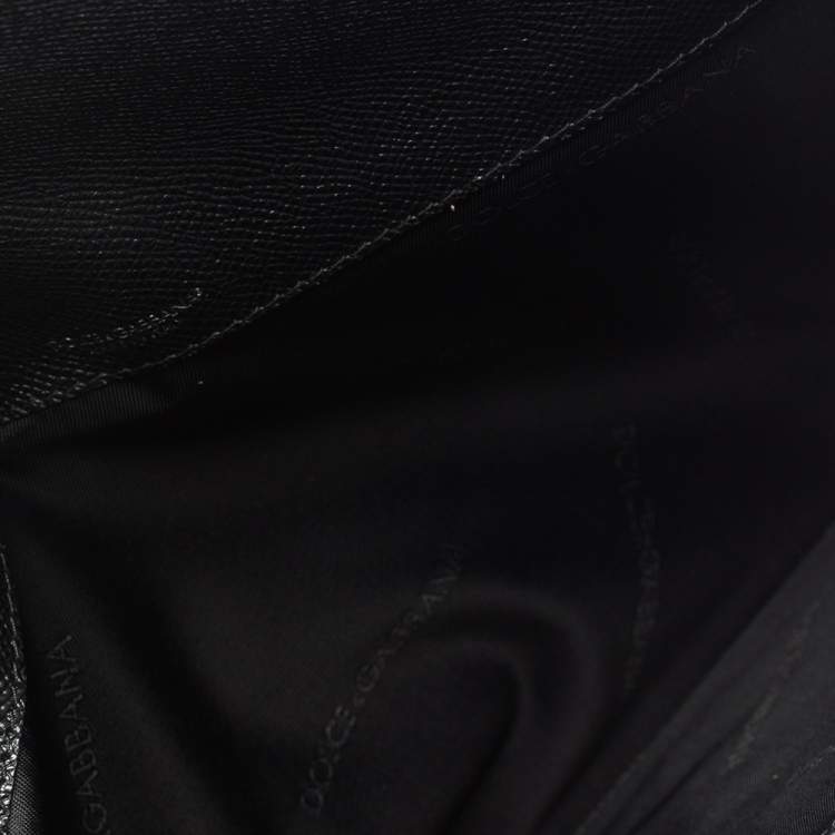 Pre Owned Dolce & Gabbana Black Leather iPad Envelope Case