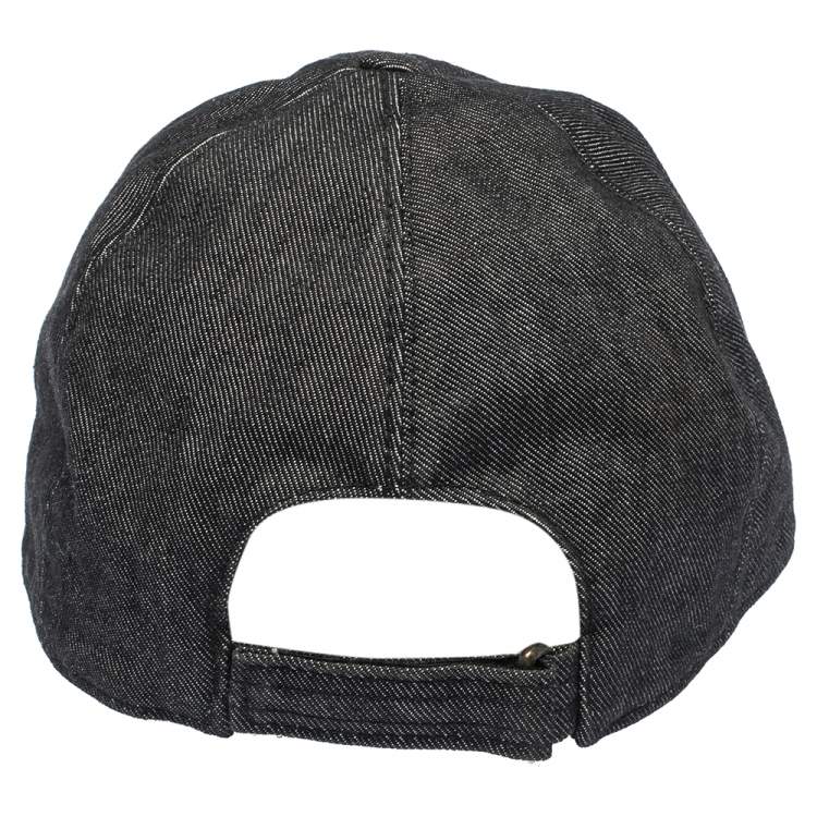 Pre Owned Dolce & Gabbana Charcoal Grey Denim Baseball Cap