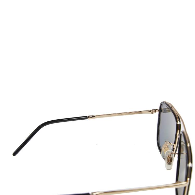 Pre Owned Dolce & Gabbana Black / Grey DG 2220 Pilot Sunglasses