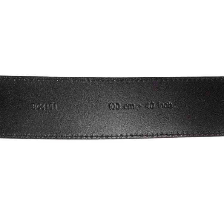 مملوكة مسبقًا Dolce & Gabbana Black Suede Buckle Belt 100CM
