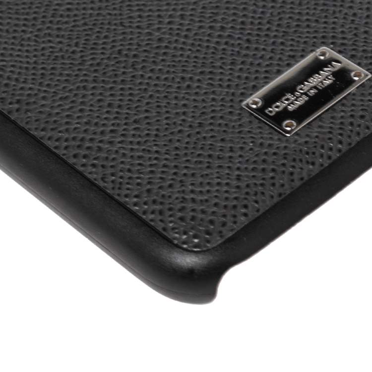Pre Owned Dolce & Gabbana Black Leather iPhone 7/8 Plus Case