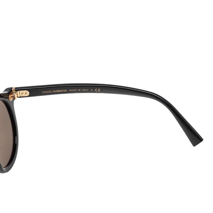 Pre Owned Dolce & Gabbana Black DG4306 Round Sunglasses