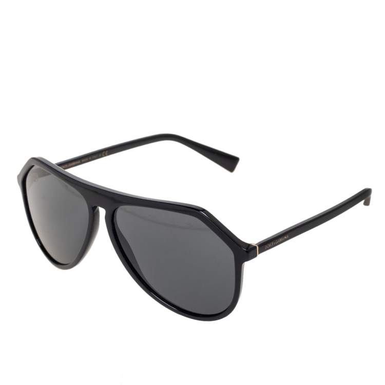 Pre Owned Dolce & Gabbana Black DG4341 Oval Sunglasses