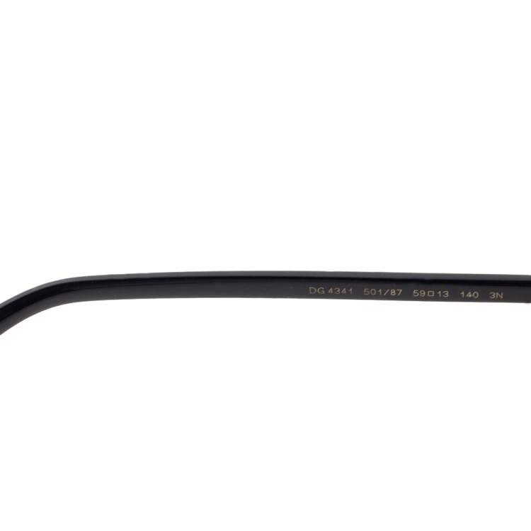 Pre Owned Dolce & Gabbana Black DG4341 Oval Sunglasses