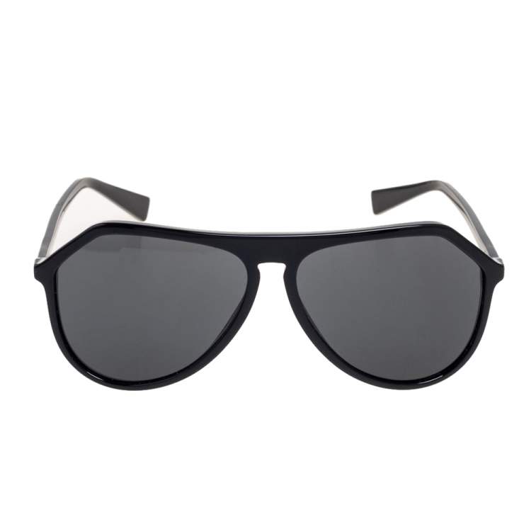 Pre Owned Dolce & Gabbana Black DG4341 Oval Sunglasses