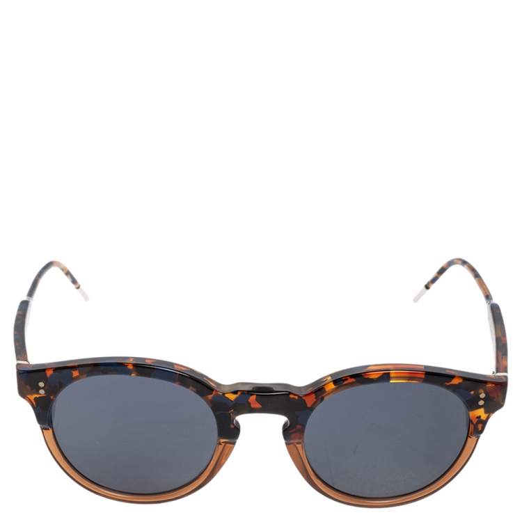 Pre Owned Dolce & Gabbana Blue Havana DG4329 Round Sunglasses