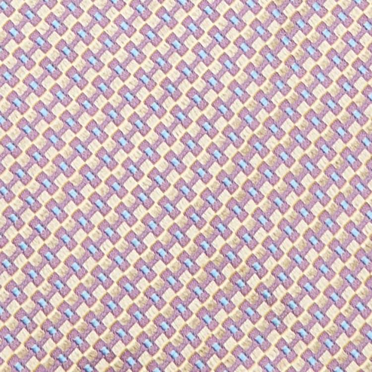 Pre Owned Dolce & Gabbana Two Tone Patterned Silk Jacquard Tie