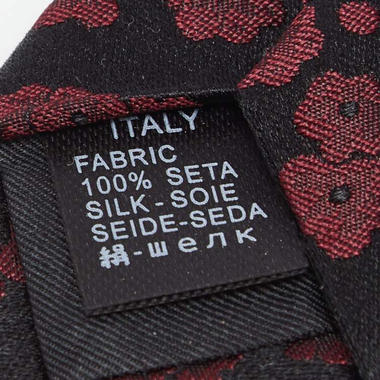 Pre Owned Dolce & Gabbana Bicolor Floral Jacquard Silk Tie