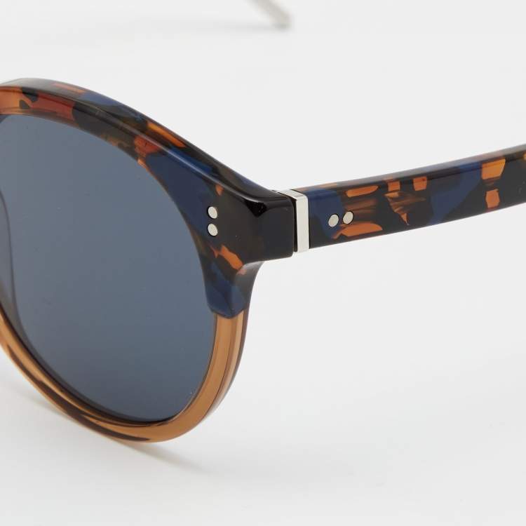 Pre Owned Dolce & Gabbana Havana/Blue DG4329-F Round Sunglasses