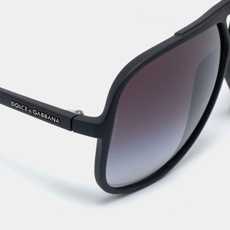 مملوكة مسبقًا Dolce & Gabbana Black Gradient DG6081 Avaitor Sunglasses